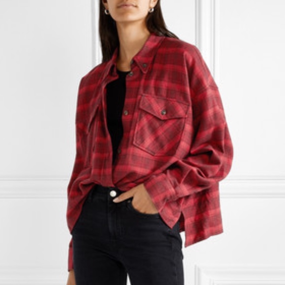 Isabel Marant Delora Red Flannel- Fall Staple!! - Picture 1 of 6